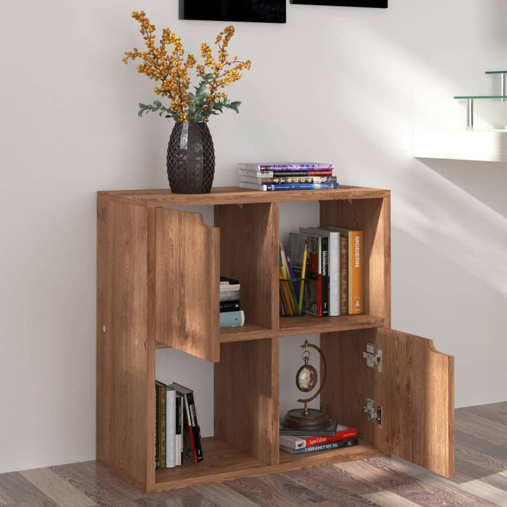 vidaXL Bookcase Brown Oak-Effect 60x27.5x59.5 cm Engineered Wood