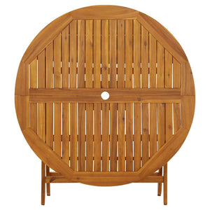 vidaXL Folding Garden Table 110 cm Solid Acacia Wood