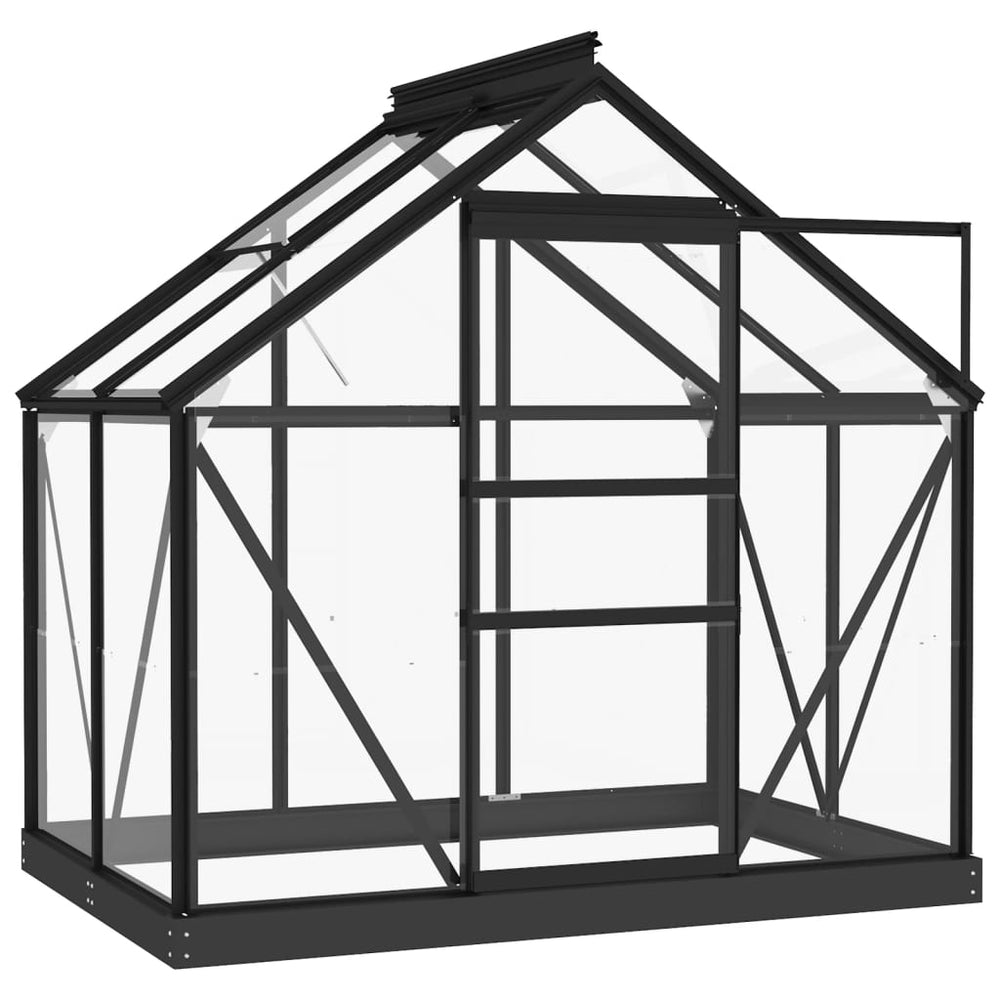 vidaXL Glass Greenhouse Anthracite 155x103x191 cm Aluminum
