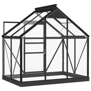 vidaXL Glass Greenhouse Anthracite 155x103x191 cm Aluminum