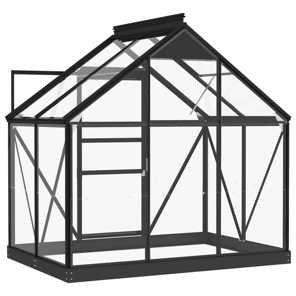 vidaXL Glass Greenhouse Anthracite 155x103x191 cm Aluminum