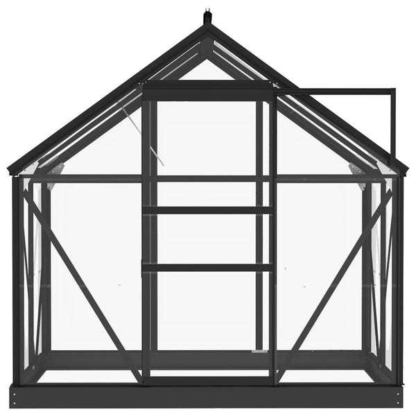 vidaXL Glass Greenhouse Anthracite 155x103x191 cm Aluminum