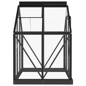 vidaXL Glass Greenhouse Anthracite 155x103x191 cm Aluminum