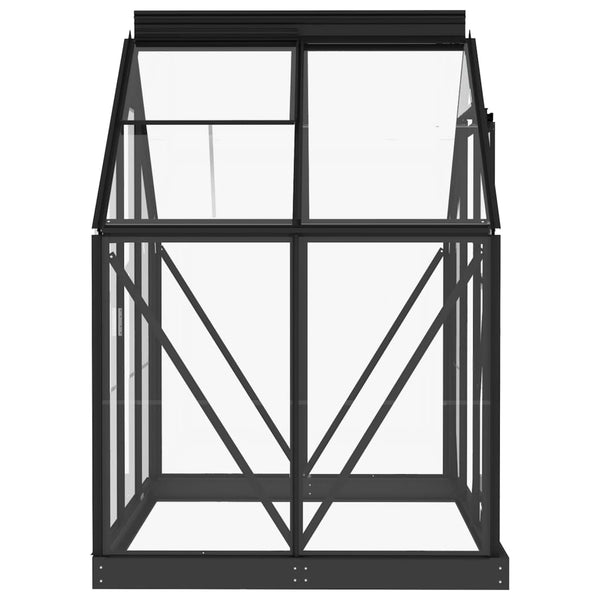 vidaXL Glass Greenhouse Anthracite 155x103x191 cm Aluminum