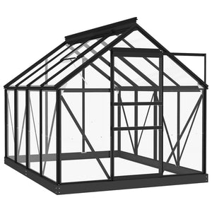vidaXL Glass Greenhouse Anthracite 155x200.5x191 cm Aluminum