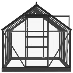 vidaXL Glass Greenhouse Anthracite 155x200.5x191 cm Aluminum