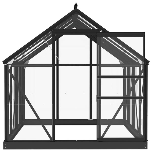 vidaXL Glass Greenhouse Anthracite 155x200.5x191 cm Aluminum