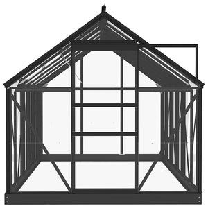 vidaXL Glass Greenhouse Anthracite 155x298x191 cm Aluminum