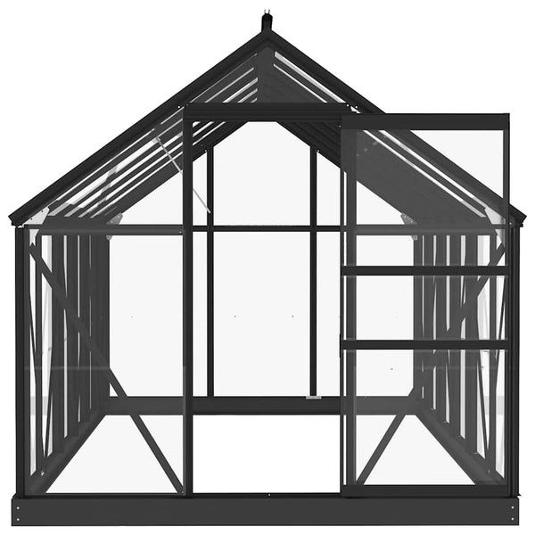 vidaXL Glass Greenhouse Anthracite 155x298x191 cm Aluminum
