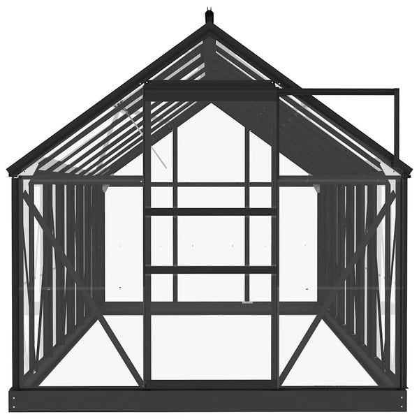 vidaXL Glass Greenhouse Anthracite 155x395.5x191 cm Aluminum