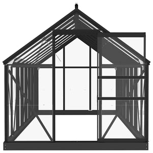 vidaXL Glass Greenhouse Anthracite 155x395.5x191 cm Aluminum