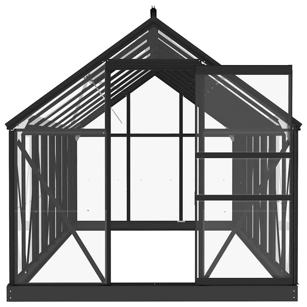 vidaXL Glass Greenhouse Anthracite 155x395.5x191 cm Aluminum