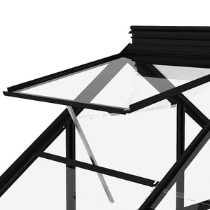 vidaXL Glass Greenhouse Anthracite 155x395.5x191 cm Aluminum