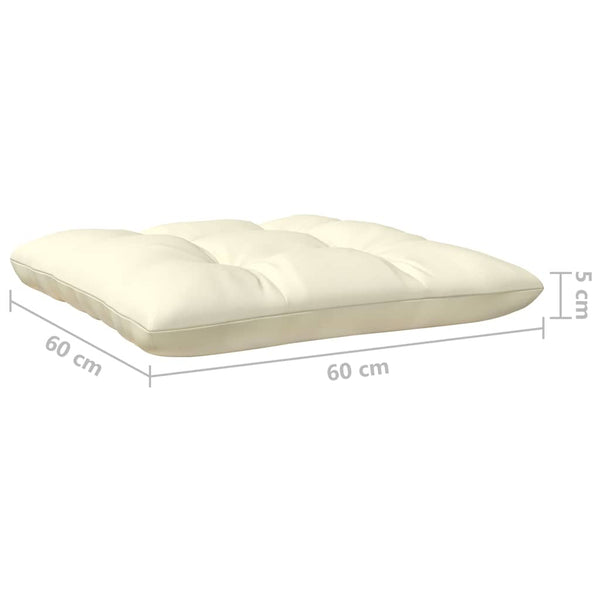 vidaXL Garden Corner Sofa with Cushions Cream Solid Pine Wood