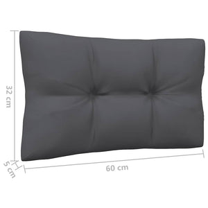 vidaXL Garden Corner Sofa with Anthracite Cushions Grey Solid Pine Wood