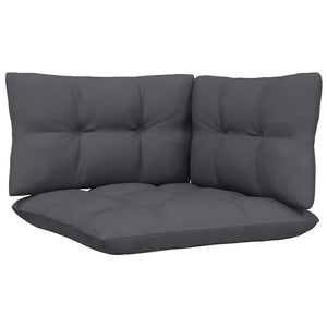 vidaXL 2-Seater Garden Sofa with Cushions Grey Solid Pine Wood