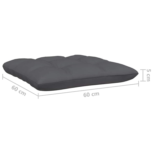 vidaXL 2-Seater Garden Sofa with Cushions Grey Solid Pine Wood