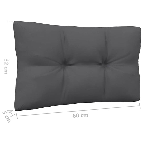 vidaXL 2-Seater Garden Sofa with Cushions Grey Solid Pine Wood