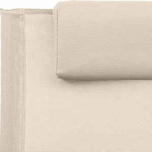 vidaXL Sun Lounger with Cushion Steel and Textilene Cream