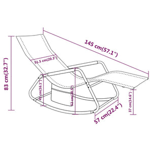 vidaXL Sun Lounger Steel and Textilene Green