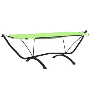 vidaXL Outdoor Lounge Bed with Roof Green Steel and Oxford Fabric