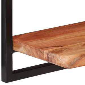 vidaXL Wall Shelves 2 pcs 100x24x35 cm Solid Acacia Wood and Steel