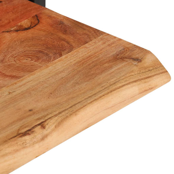 vidaXL Wall Shelves 2 pcs 80x25x35 cm Solid Acacia Wood and Steel
