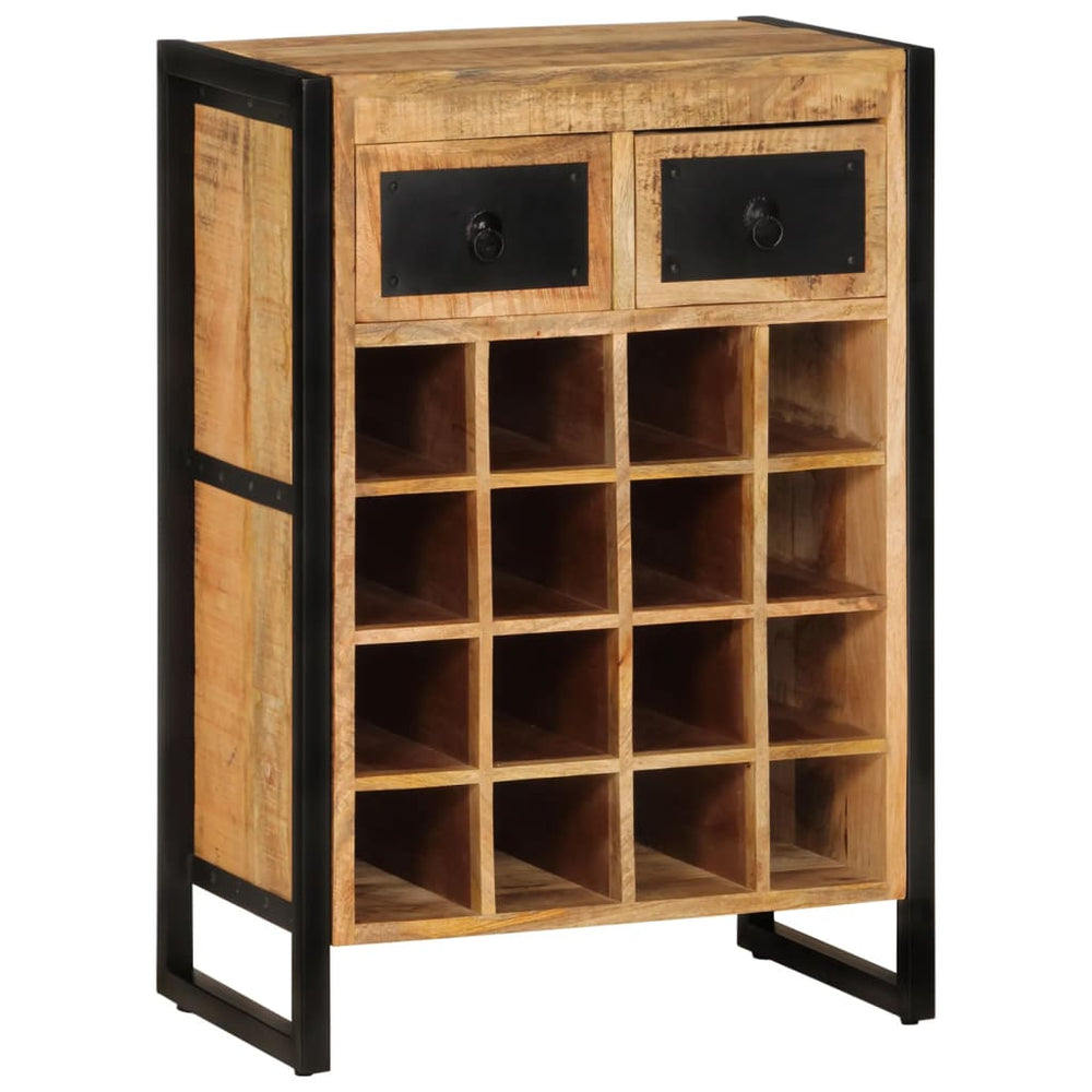 vidaXL Wine Rack for 16 Bottles Solid Mango Wood