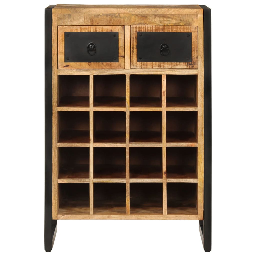 vidaXL Wine Rack for 16 Bottles Solid Mango Wood