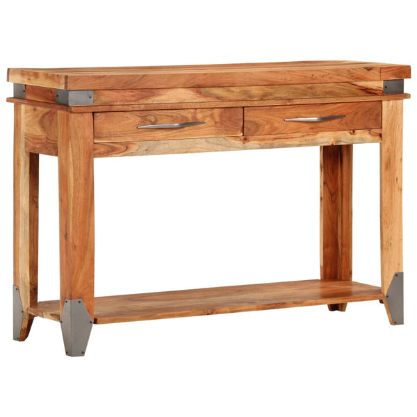 vidaXL Console Table 110x34x74 cm Solid Acacia Wood