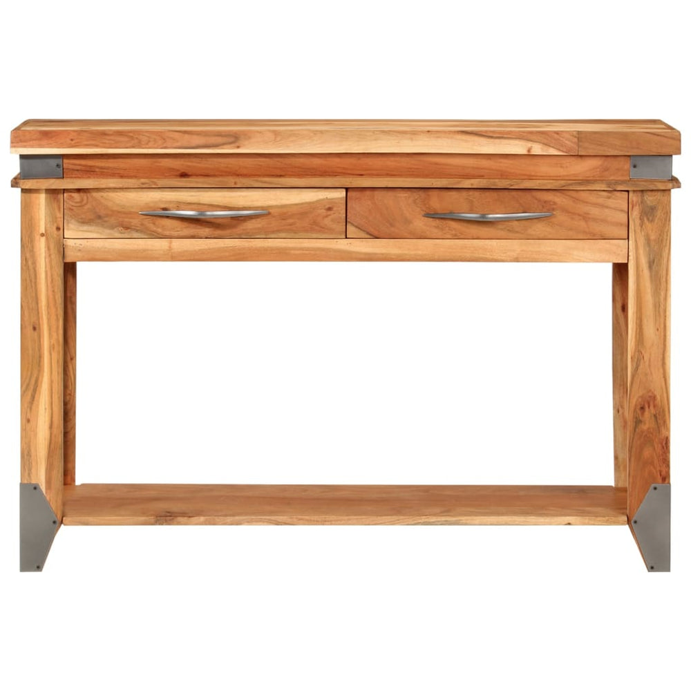 vidaXL Console Table 110x34x74 cm Solid Acacia Wood