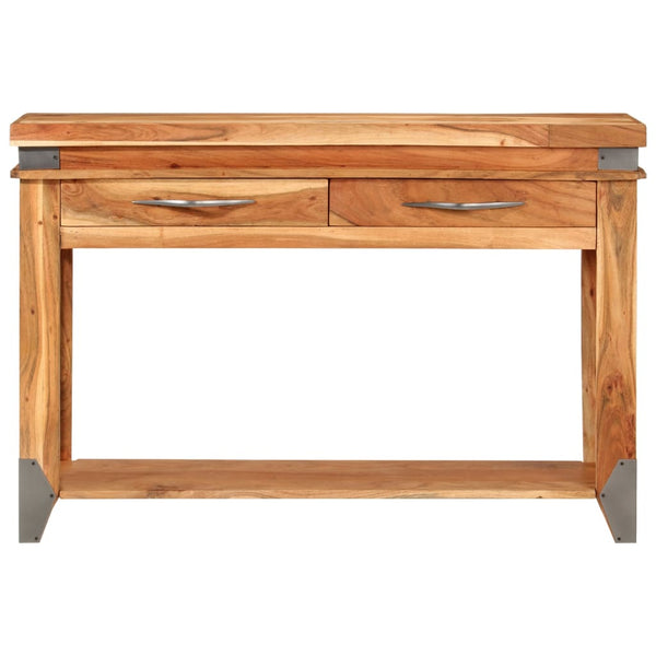 vidaXL Console Table 110x34x74 cm Solid Acacia Wood