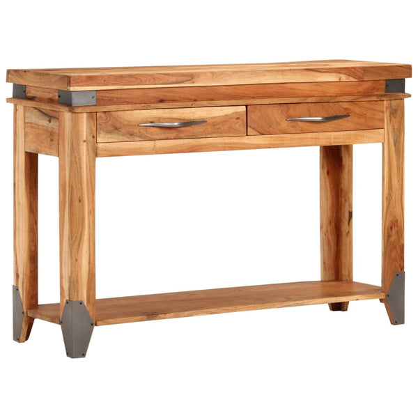 vidaXL Console Table 110x34x74 cm Solid Acacia Wood