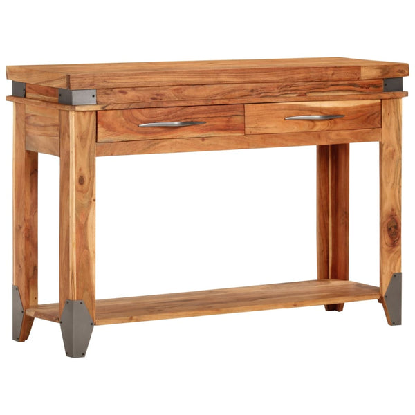 vidaXL Console Table 110x34x74 cm Solid Acacia Wood