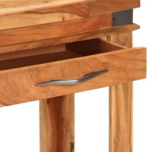 vidaXL Console Table 110x34x74 cm Solid Acacia Wood