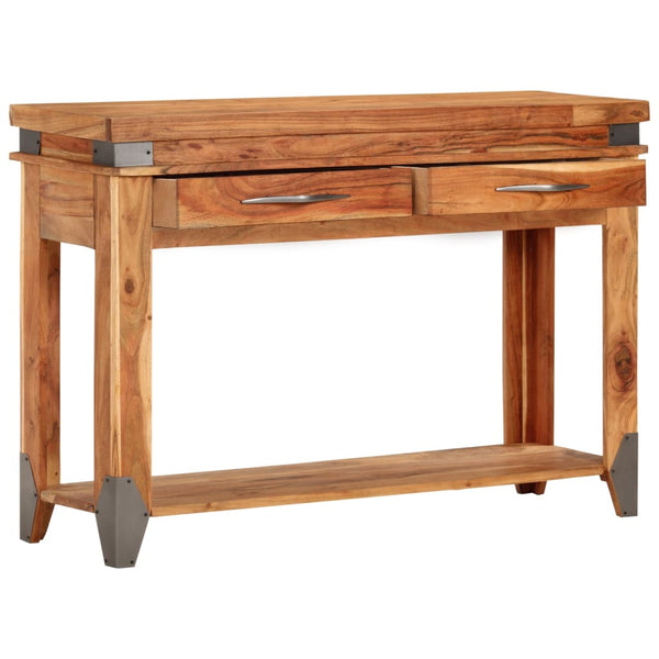 vidaXL Console Table 110x34x74 cm Solid Acacia Wood