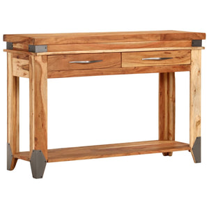 vidaXL Console Table 110x34x74 cm Solid Acacia Wood
