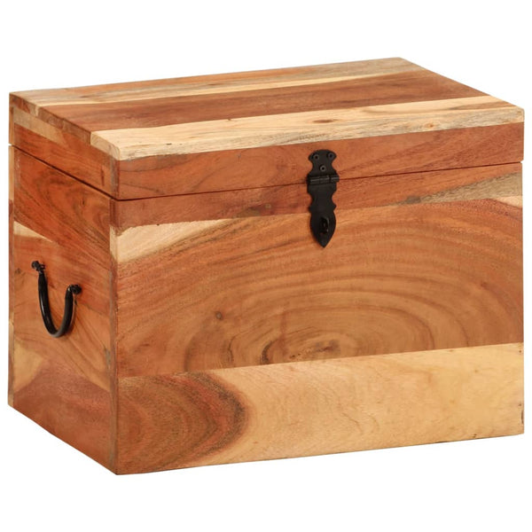 vidaXL Storage Box 39x28x31 cm Solid Acacia Wood