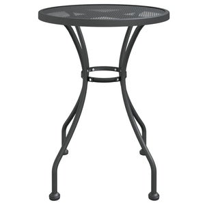 vidaXL Garden Table Ø60x72 cm Expanded Metal Anthracite