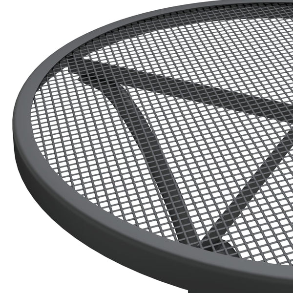vidaXL Garden Table Ø60x72 cm Expanded Metal Anthracite