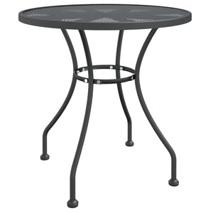 vidaXL Garden Table Ø80x72 cm Expanded Metal Anthracite