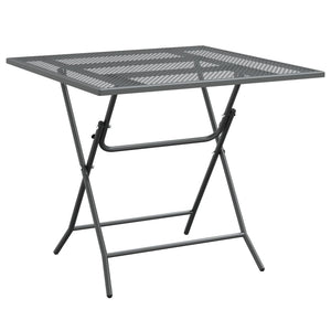 vidaXL Garden Table 80x80x72 cm Expanded Metal Anthracite