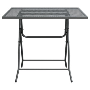 vidaXL Garden Table 80x80x72 cm Expanded Metal Anthracite