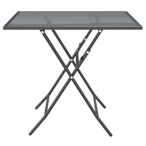 vidaXL Garden Table 80x80x72 cm Expanded Metal Anthracite