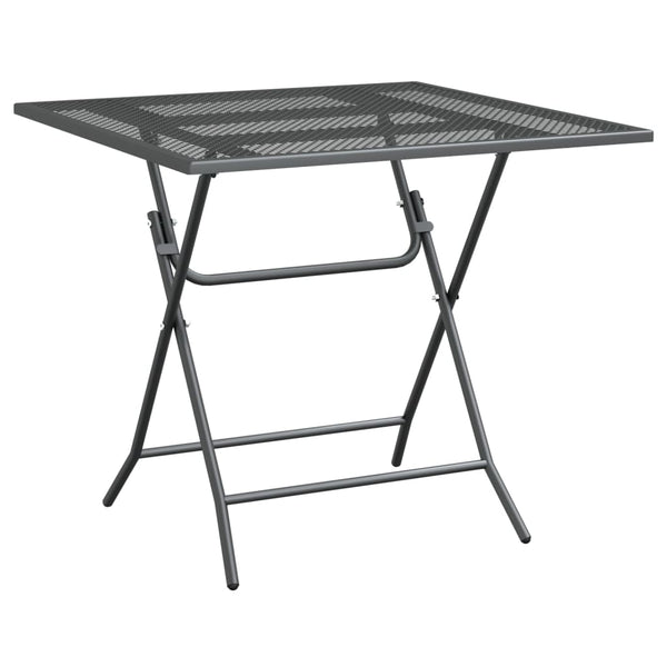 vidaXL Garden Table 80x80x72 cm Expanded Metal Anthracite