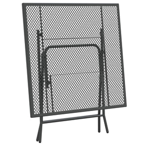 vidaXL Garden Table 80x80x72 cm Expanded Metal Anthracite