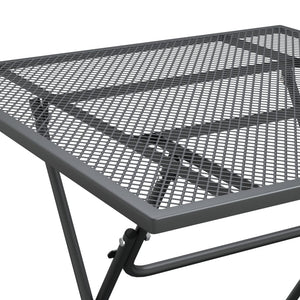 vidaXL Garden Table 80x80x72 cm Expanded Metal Anthracite