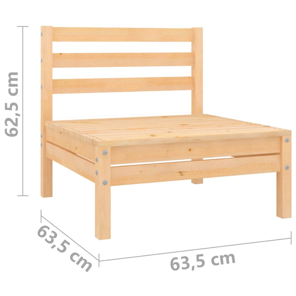 vidaXL 3-Piece Garden Lounge Set Solid Pine Wood