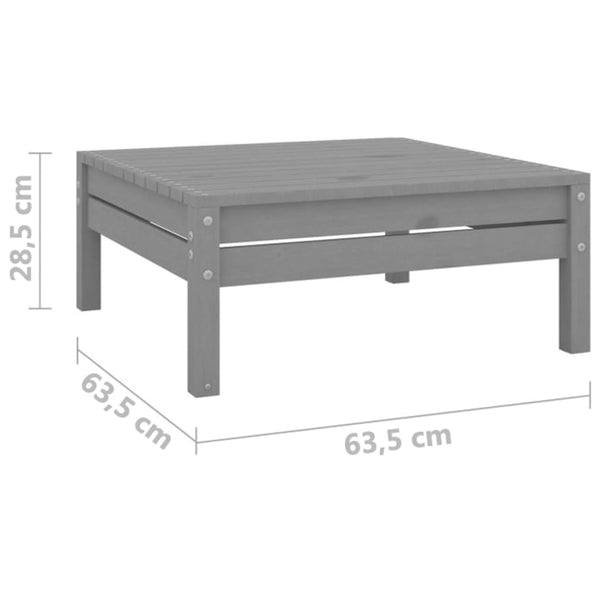 vidaXL 3-Piece Garden Lounge Set Grey Solid Pine Wood