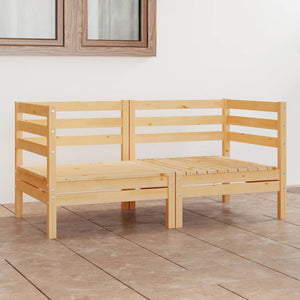 vidaXL 2-Seater Garden Sofa Solid Pinewood